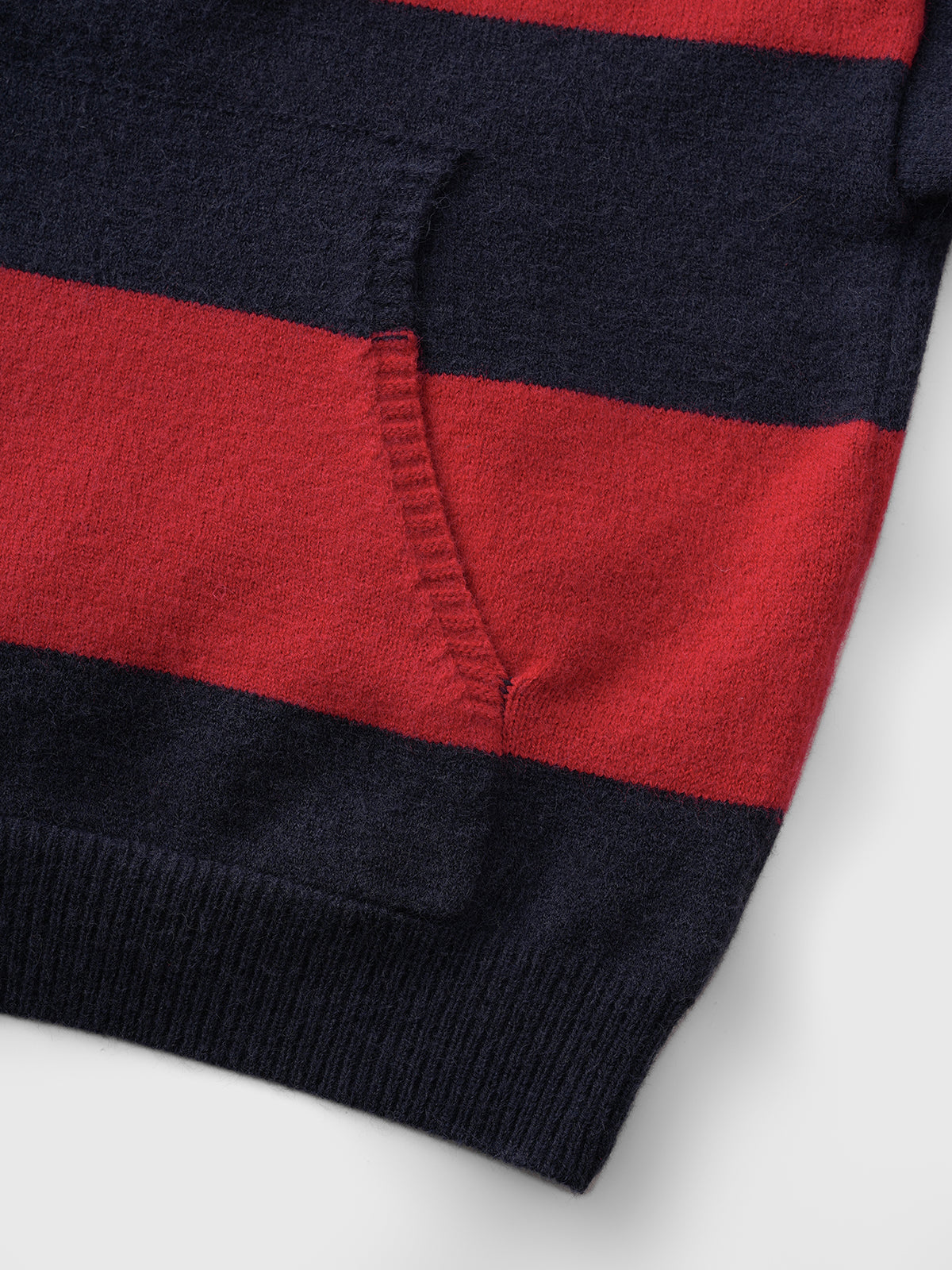 Starboard Knit Hoodie – Red Navy