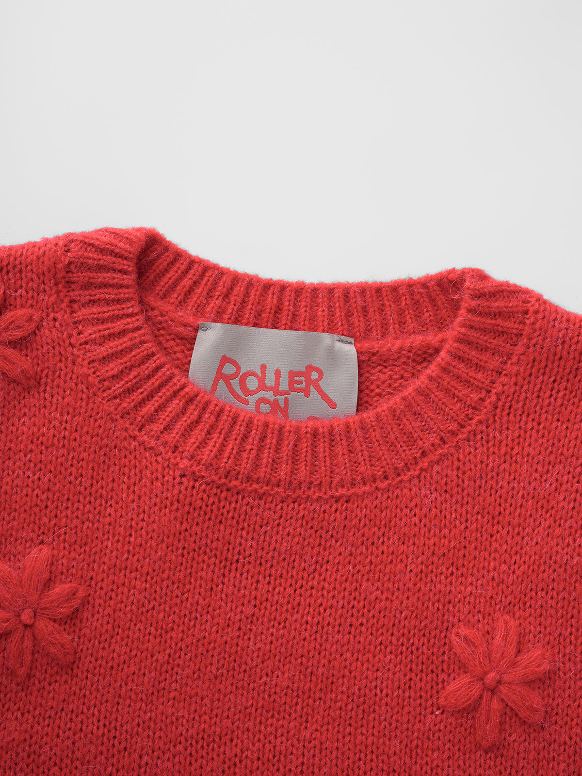 Floral Pop Knit Tank – Ruby Red