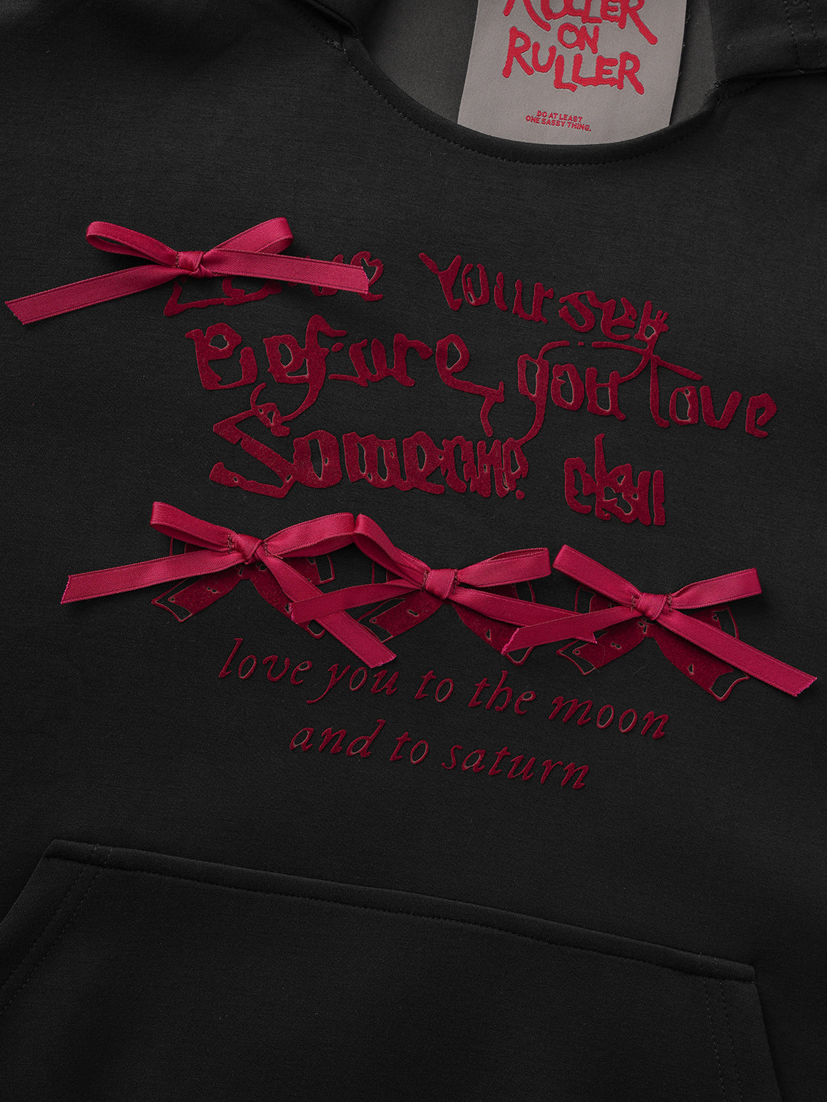 Ribbon Code Hoodie – Ink Black