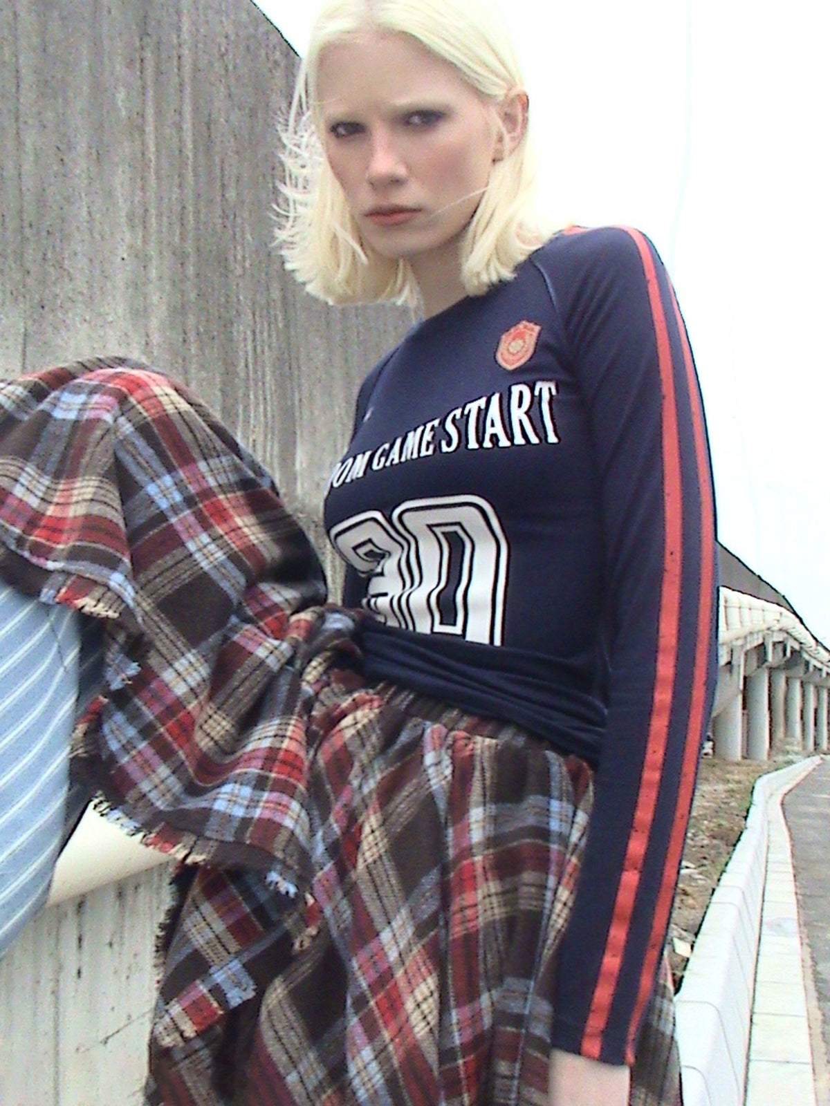 Blokette Cloudy Touch Jersey Sleeve Tee - Navy Ink