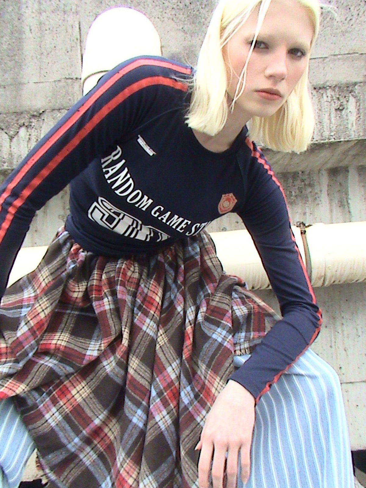 Blokette Cloudy Touch Jersey Sleeve Tee - Navy Ink