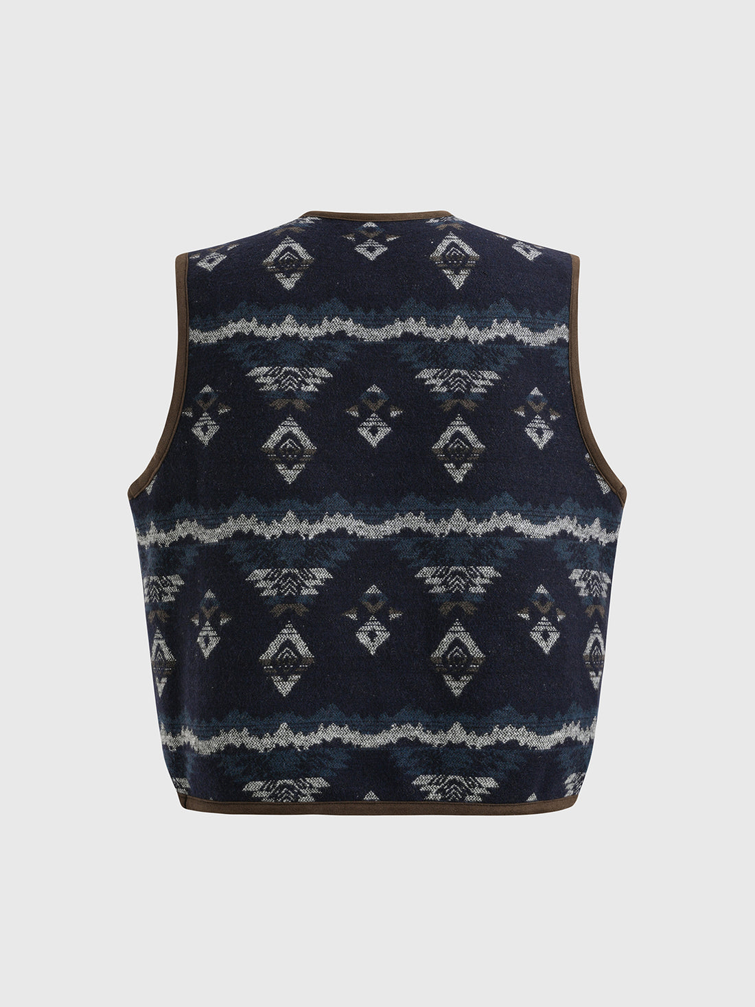 Dorm Radio Vest Cardigan – Navy Ivory