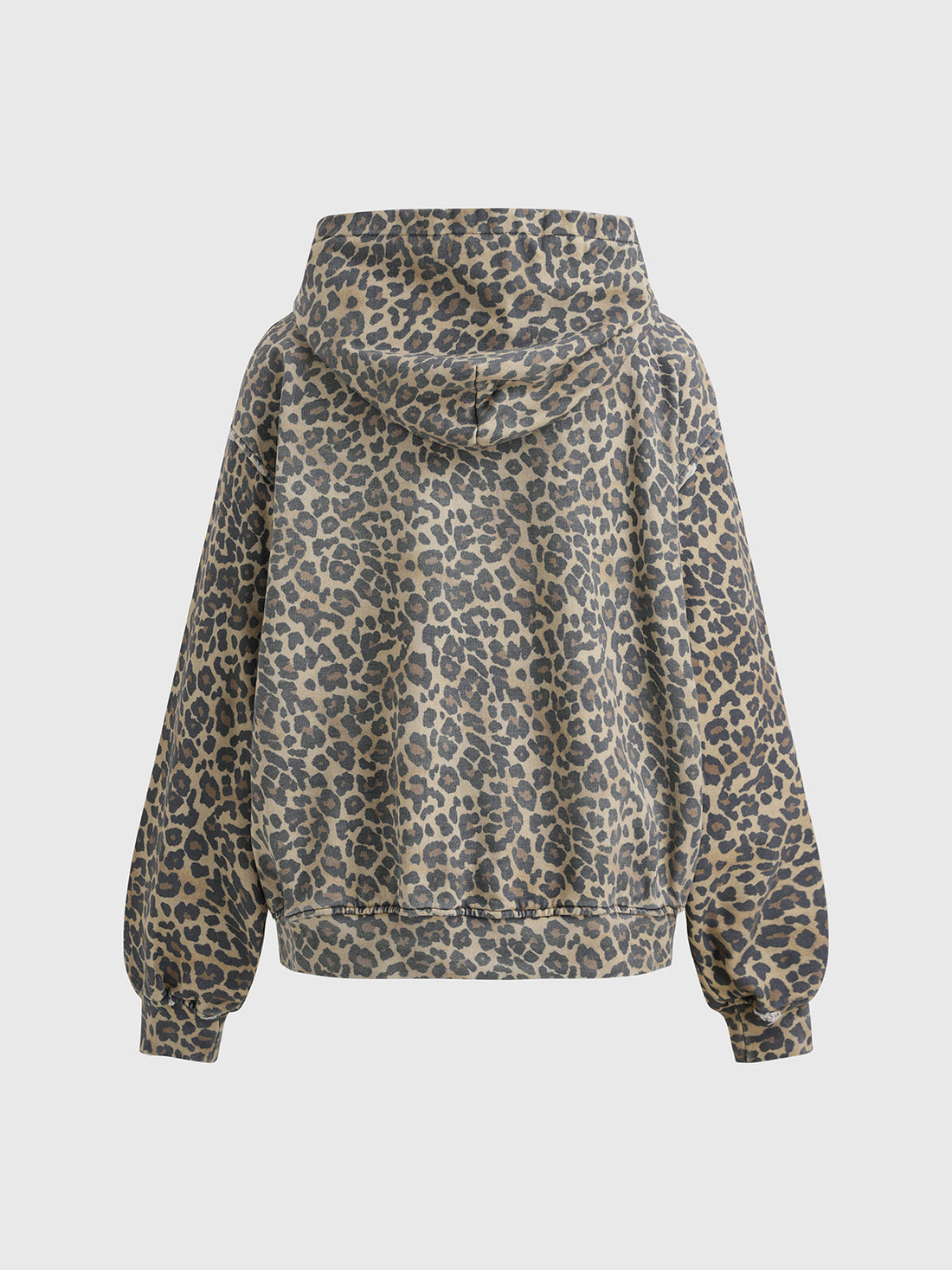 Wild Card Hoodie Zipper Jacket – Beige Black