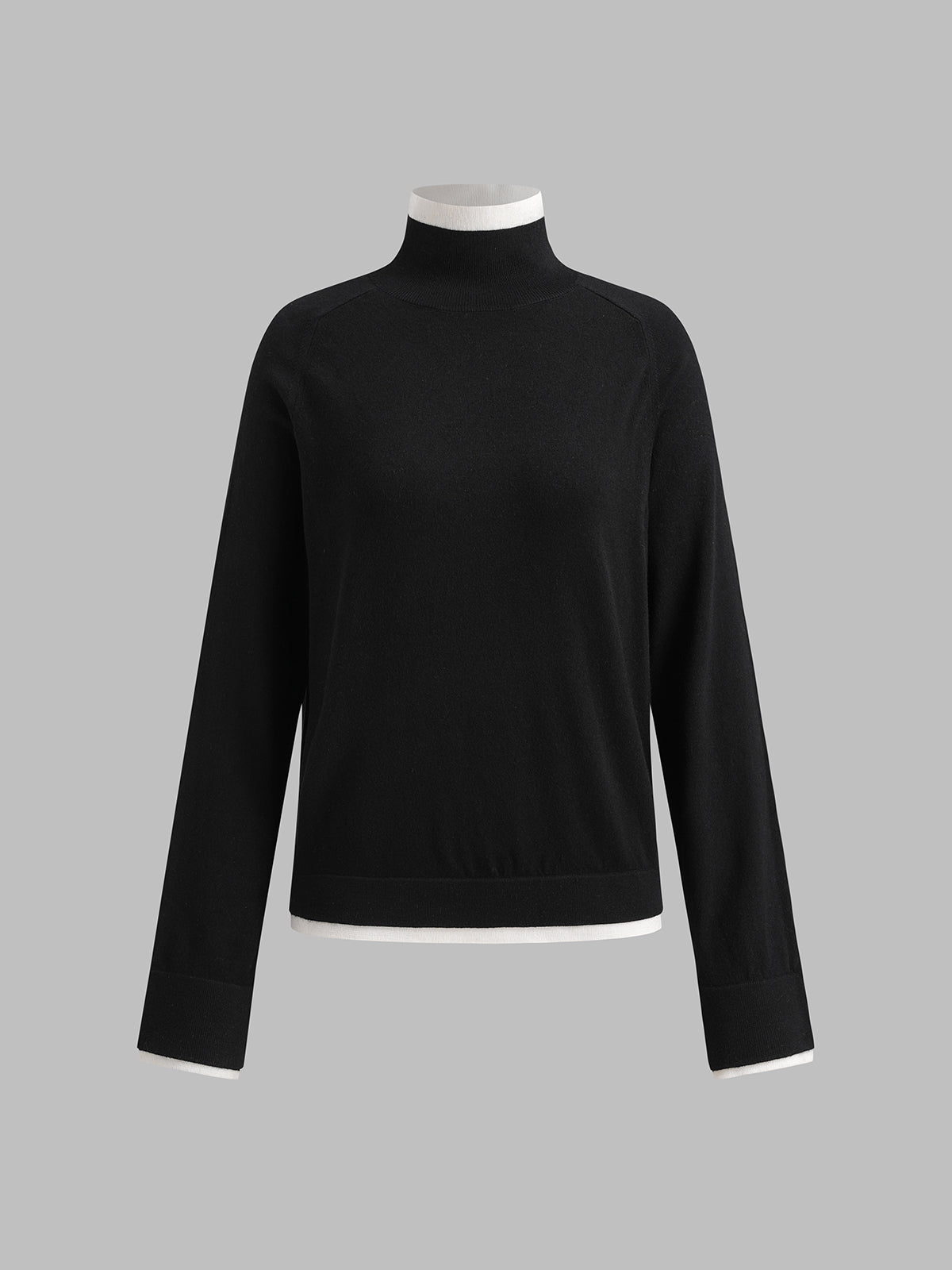 Quiet Bloom Knit Top – Ink Black