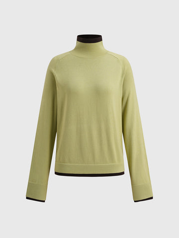Quiet Bloom Knit Top – Pistachio Green