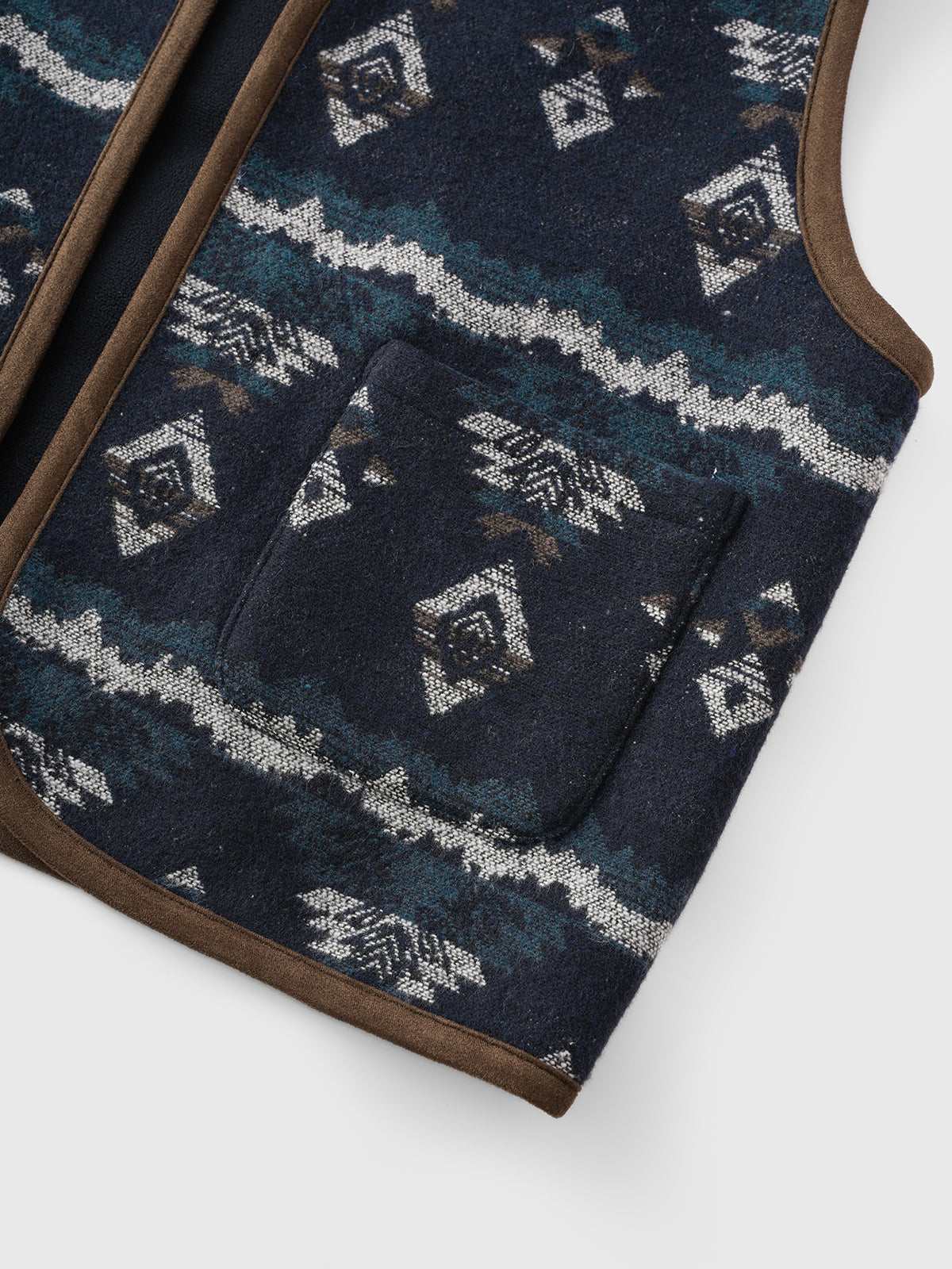 Dorm Radio Vest Cardigan – Navy Ivory