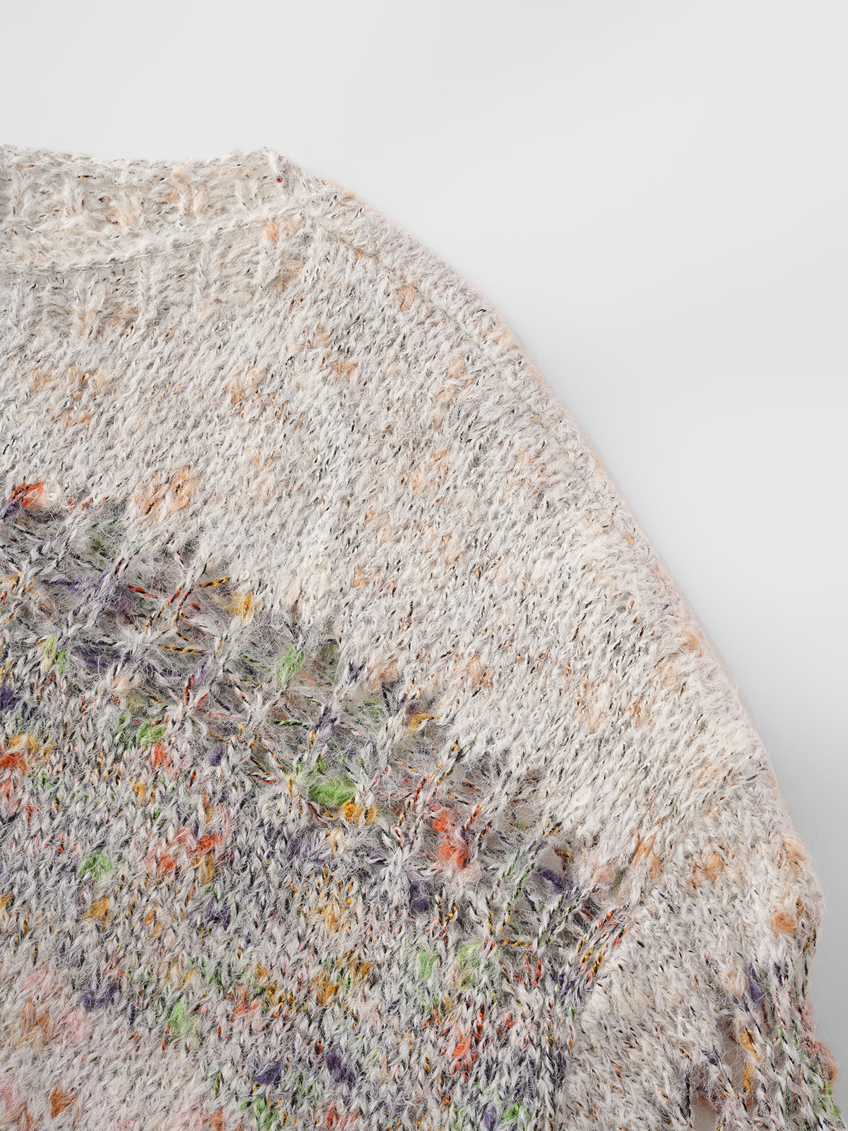 Quiet Bloom Knit Top – Ivory Mix