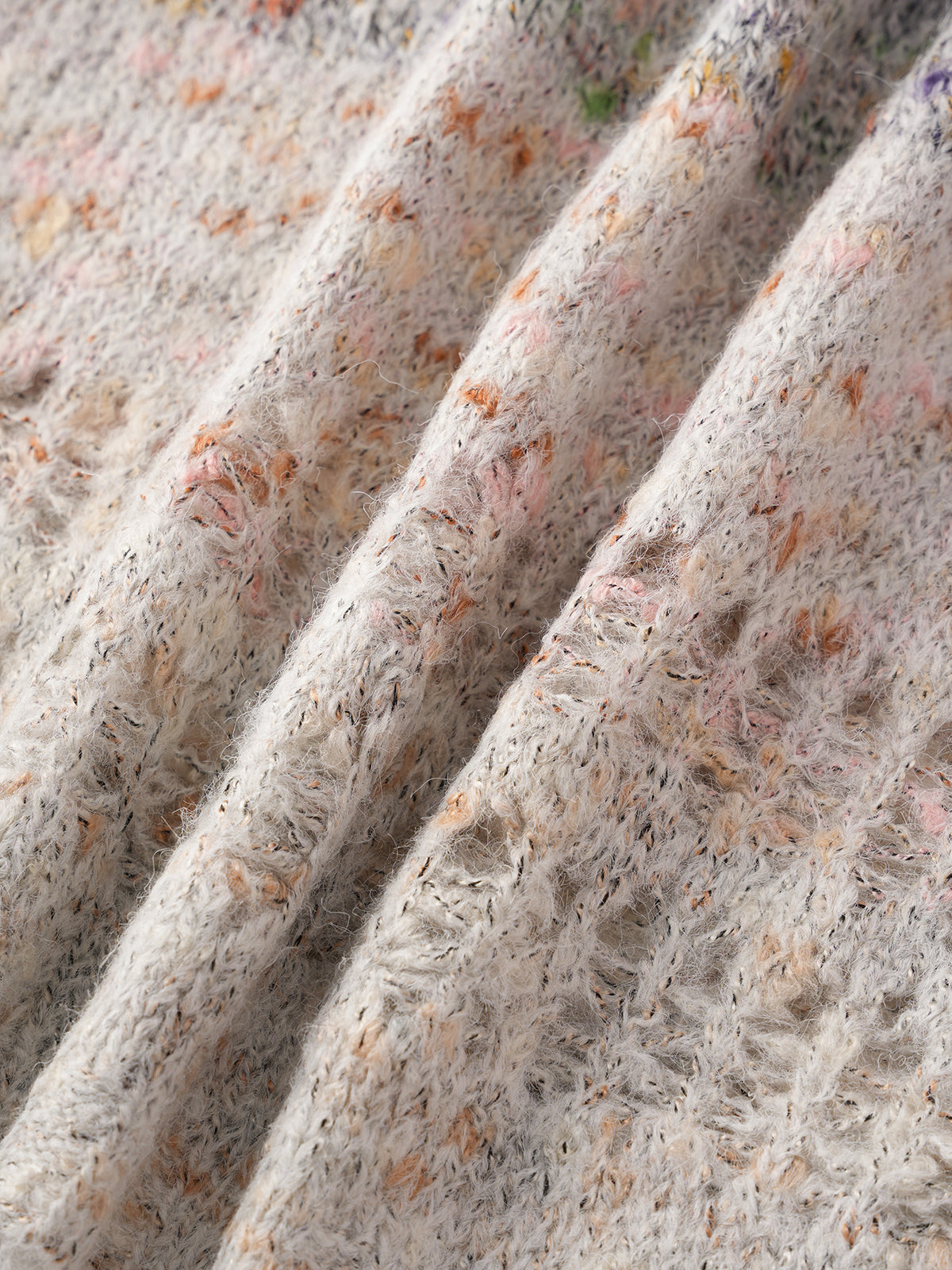 Quiet Bloom Knit Top – Ivory Mix