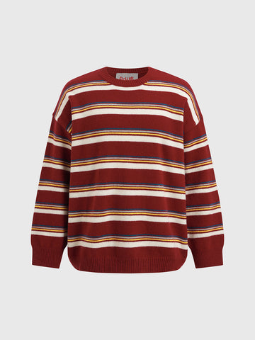 Cafeteria Lines Sweater – Brick Ivory