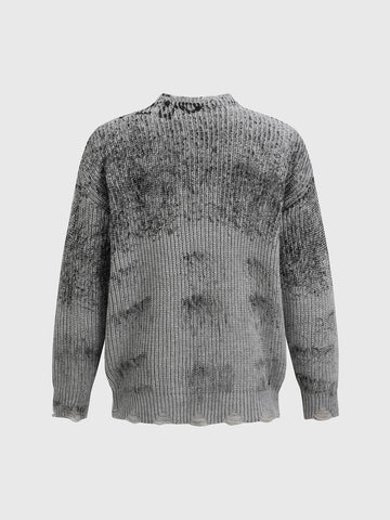 Monochrome Roam Sweater – Grey Black