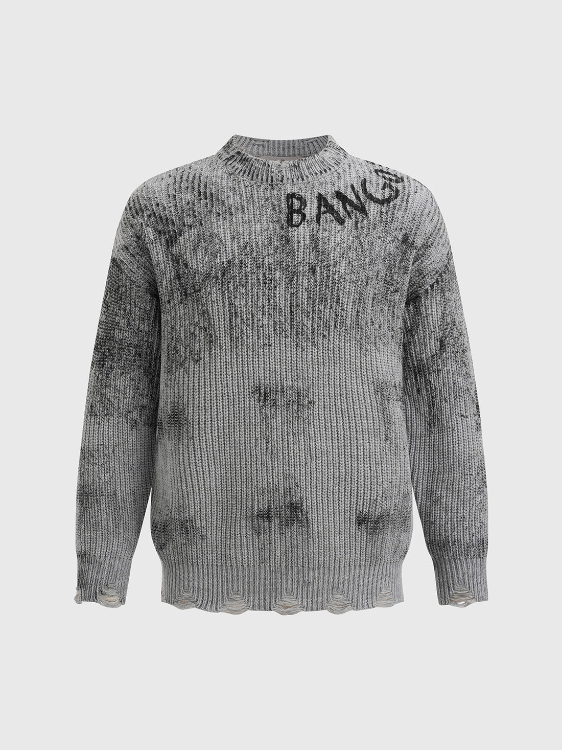 Monochrome Roam Sweater – Grey Black