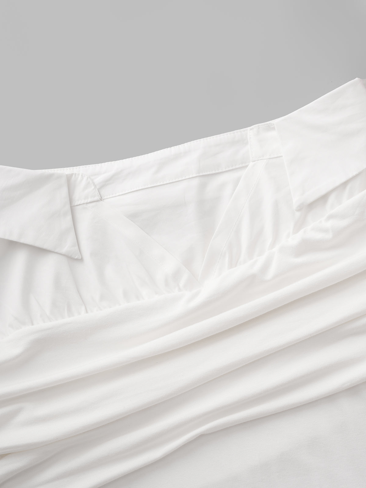 Whisper Fold Knit Top – All White