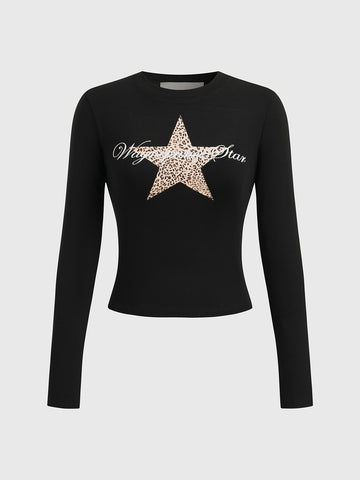 Star Cue Tee – Jet Cream