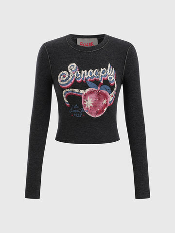 Heartline Sleeve Tee – Jet Pink