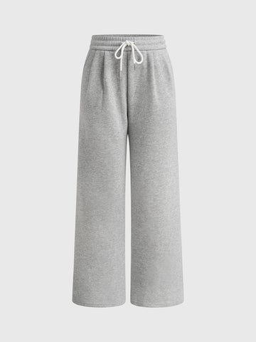 Basic Mood Straight Pants - Ash Grey