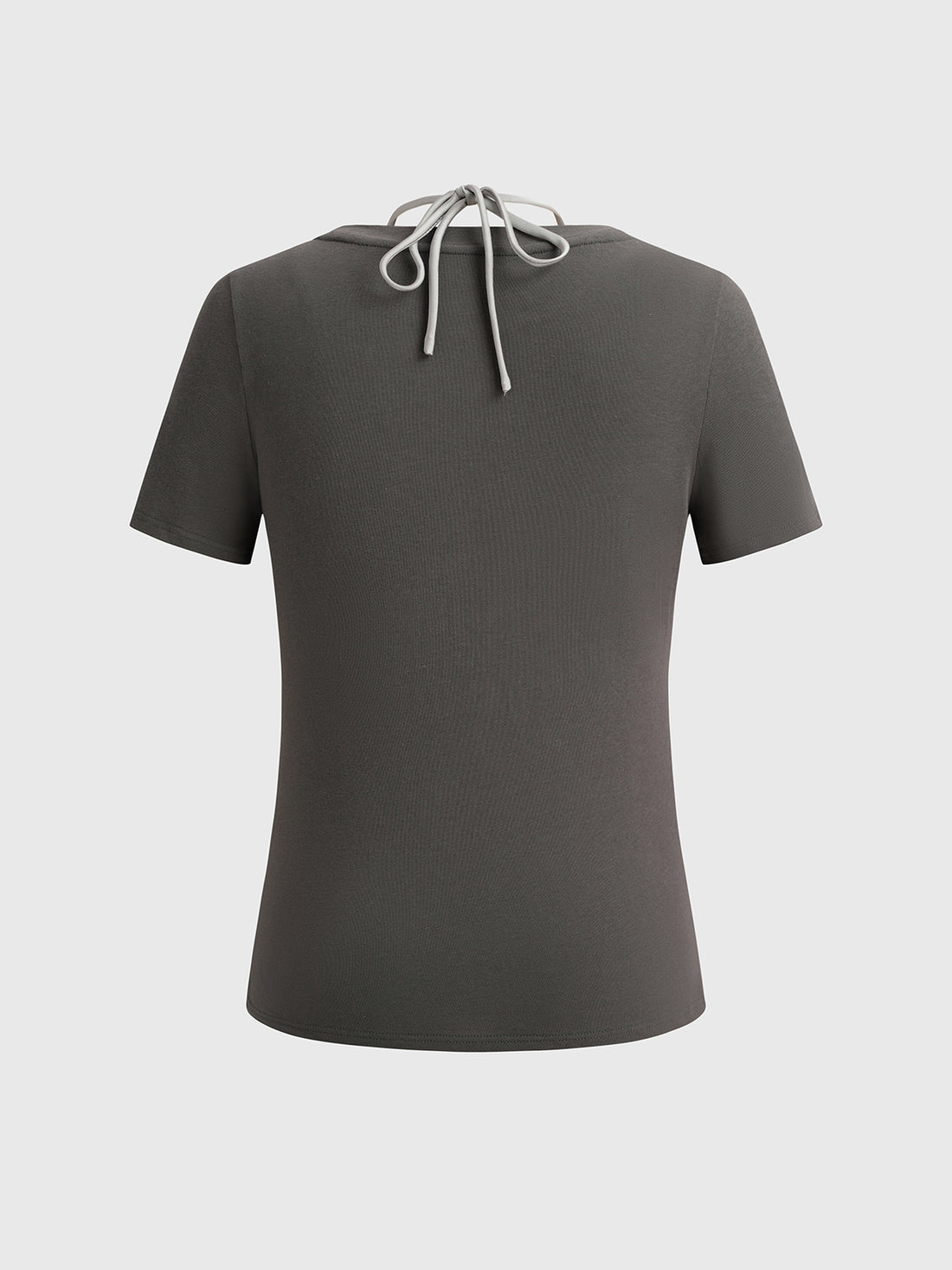Office Illusion Lace Tee - Mist Grey