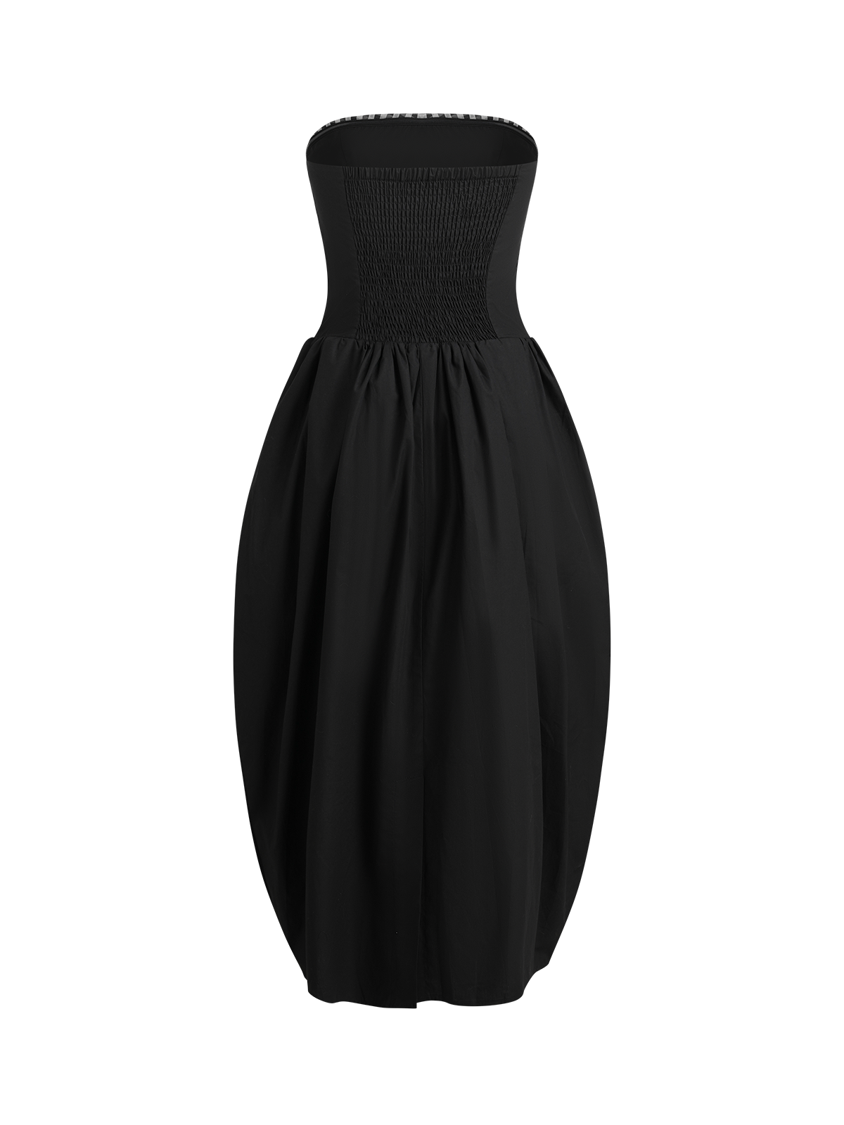 Puzzle Grid Balloon Dress - Ink Black