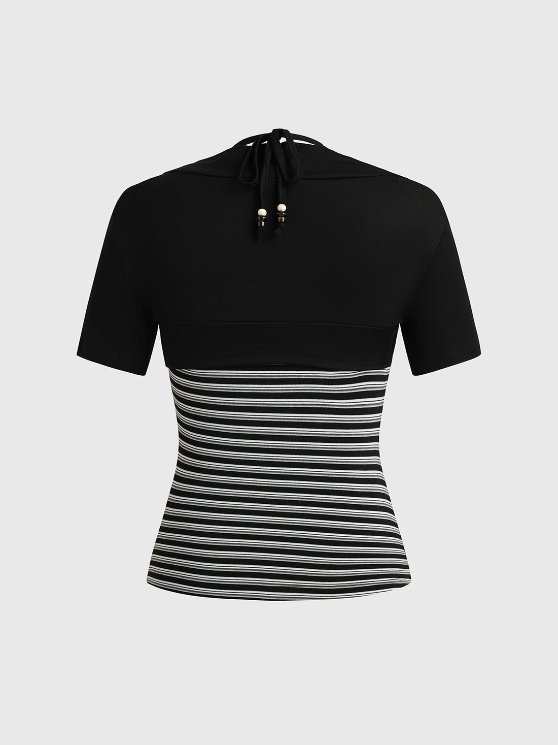 Pattern Clash Layer Tee - Ink Black
