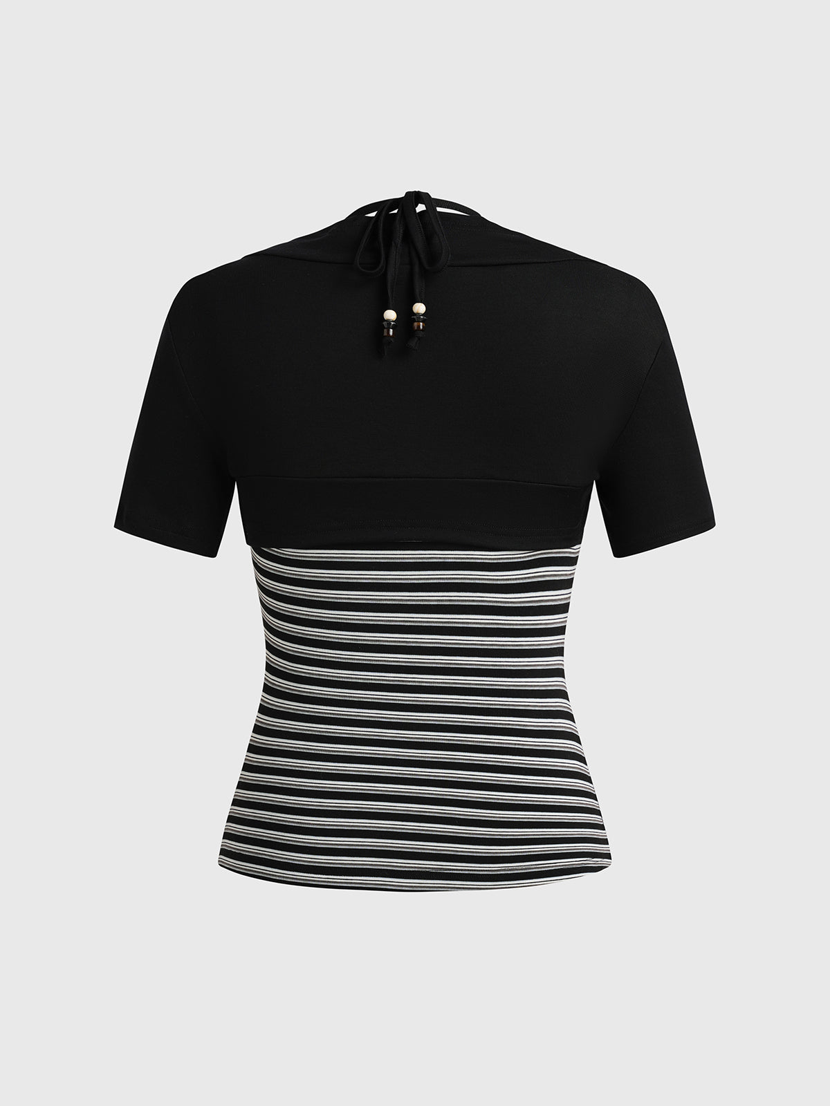 Pattern Clash Layer Tee - Ink Black