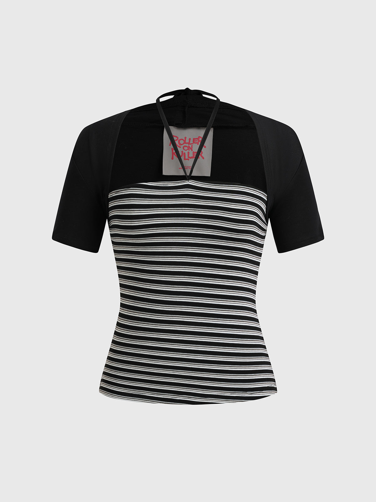 Pattern Clash Layer Tee - Ink Black