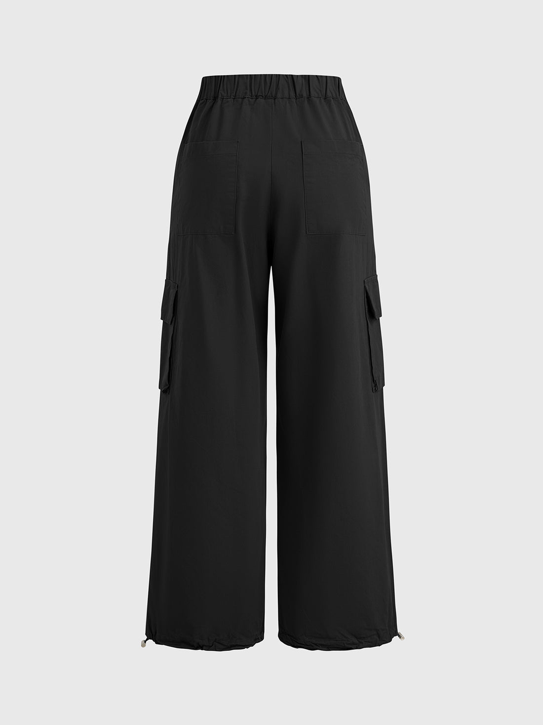 No Extra Questions Cargo Pants – All Black