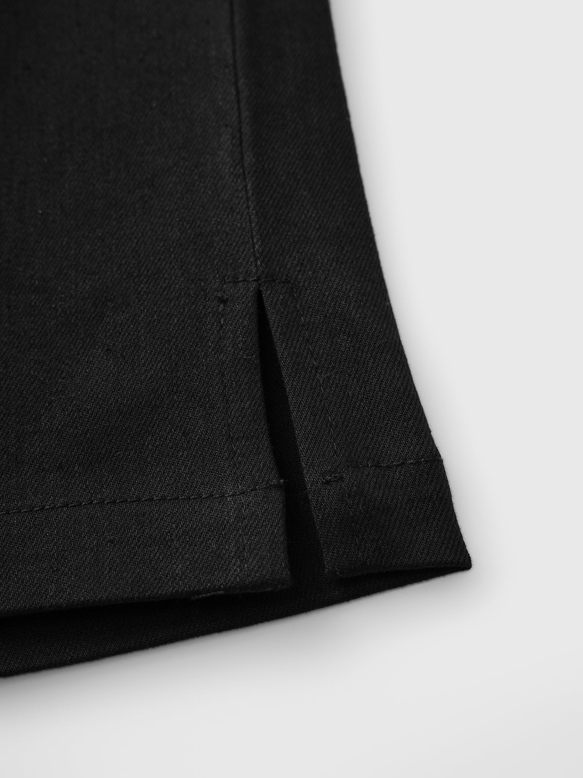 Mirror Trick Layer Skort Capri Pants - Deep Black