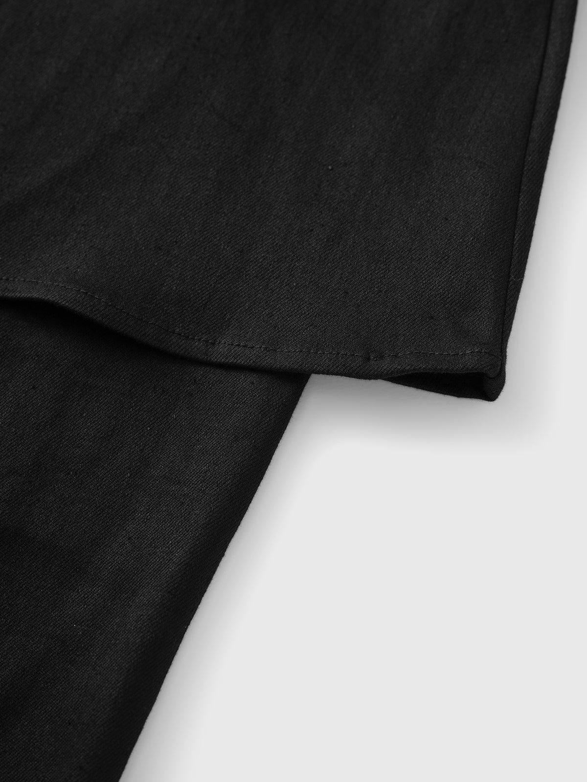 Mirror Trick Layer Skort Capri Pants - Deep Black