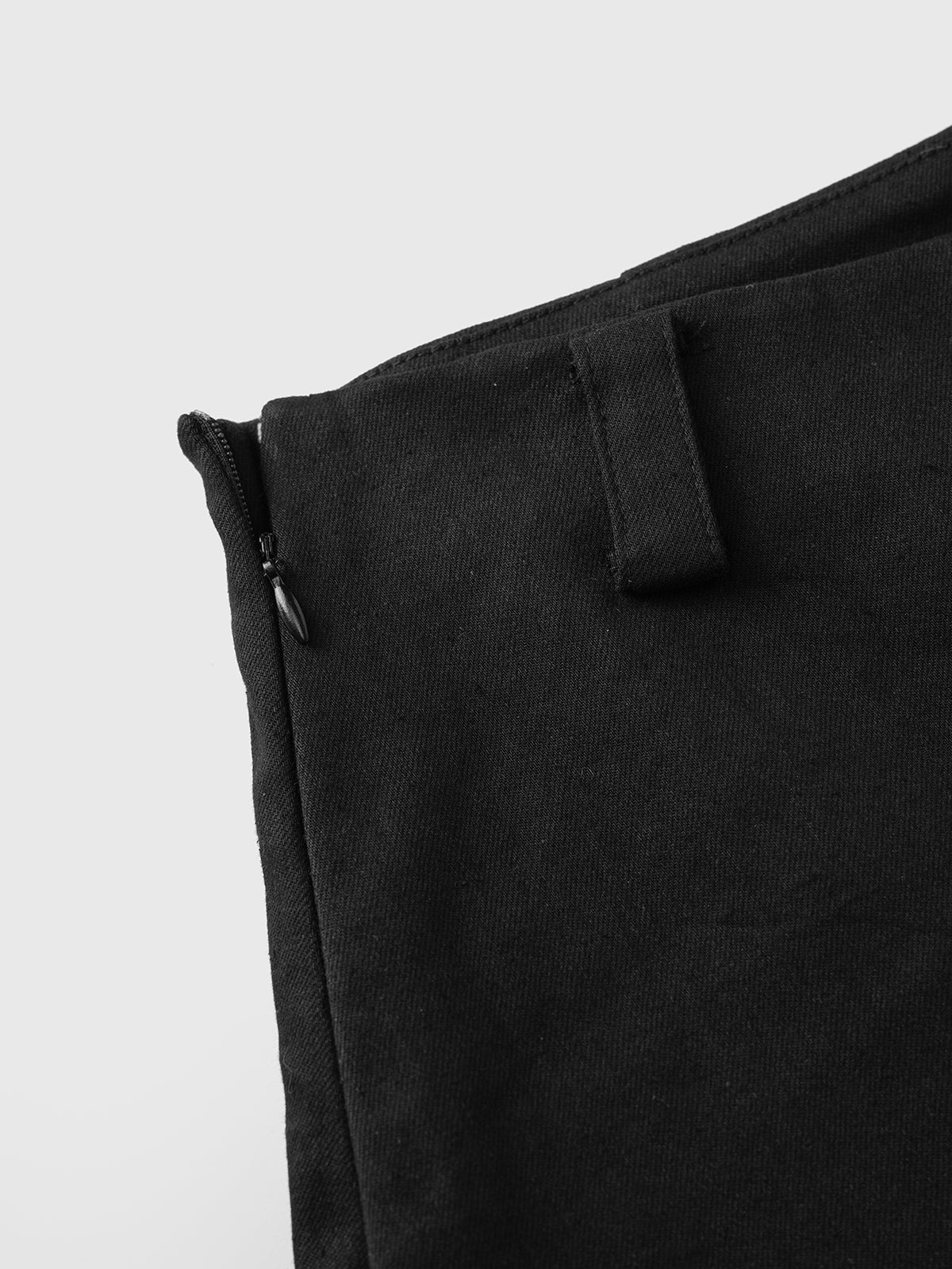 Mirror Trick Layer Skort Capri Pants - Deep Black