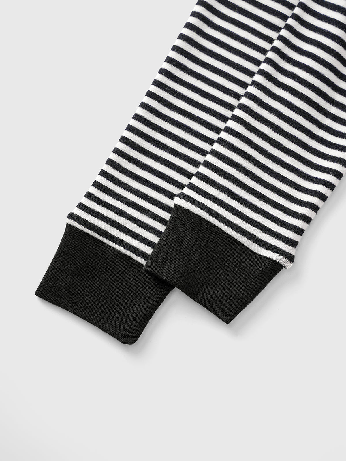 Second Glance Stripe Sleeve Top – Black White