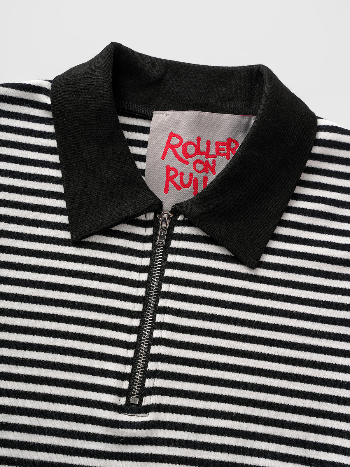 Second Glance Stripe Sleeve Top – Black White