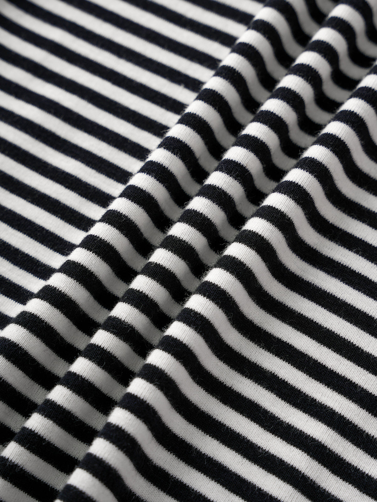 Second Glance Stripe Sleeve Top – Black White
