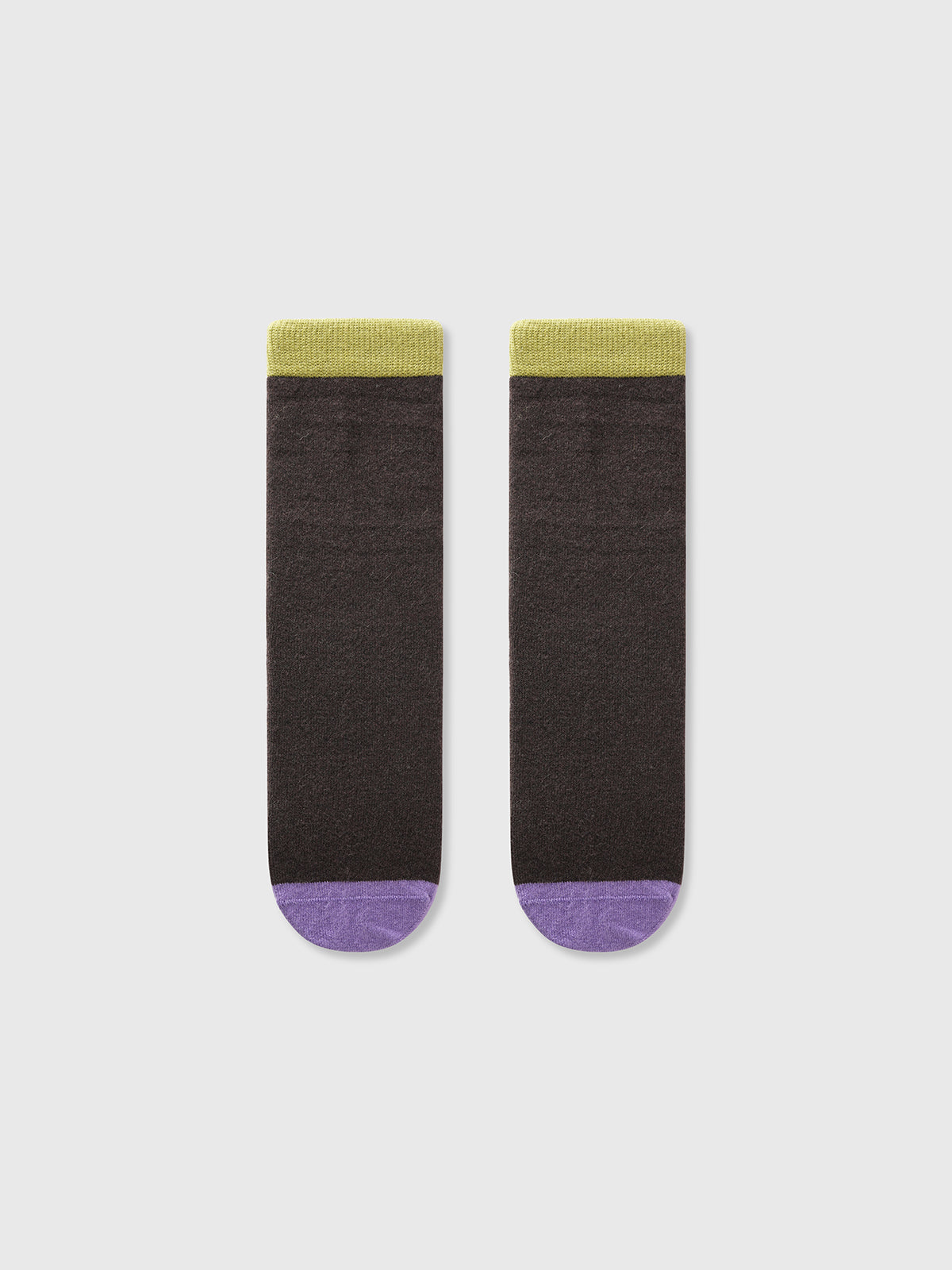 Good Omen Colorblock Socks – Green Purple Brown