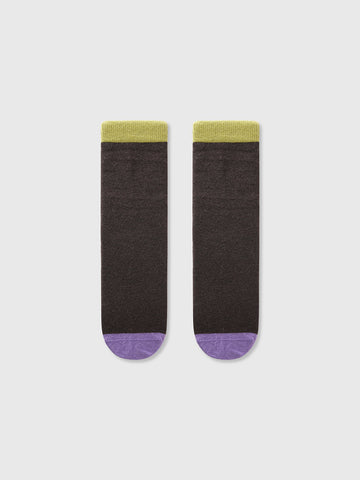 Good Omen Colorblock Socks – Green Purple Brown