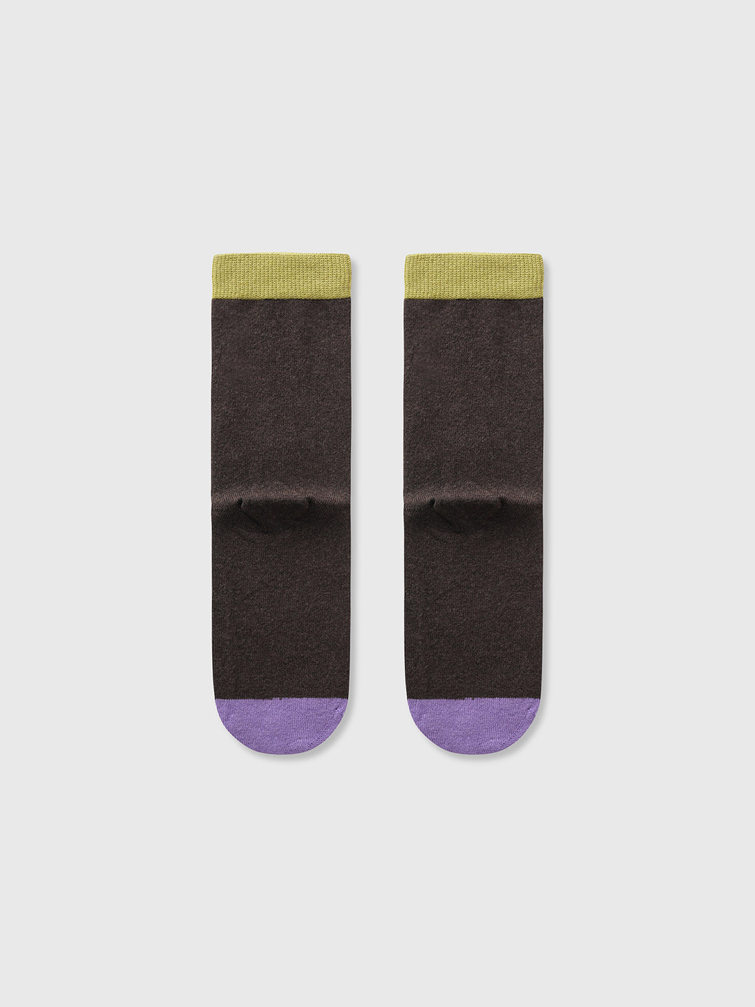 Good Omen Colorblock Socks – Green Purple Brown
