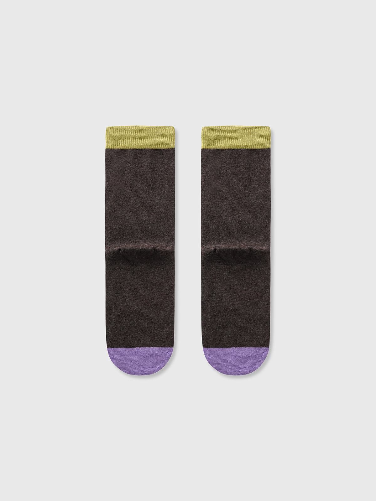 Good Omen Colorblock Socks – Green Purple Brown