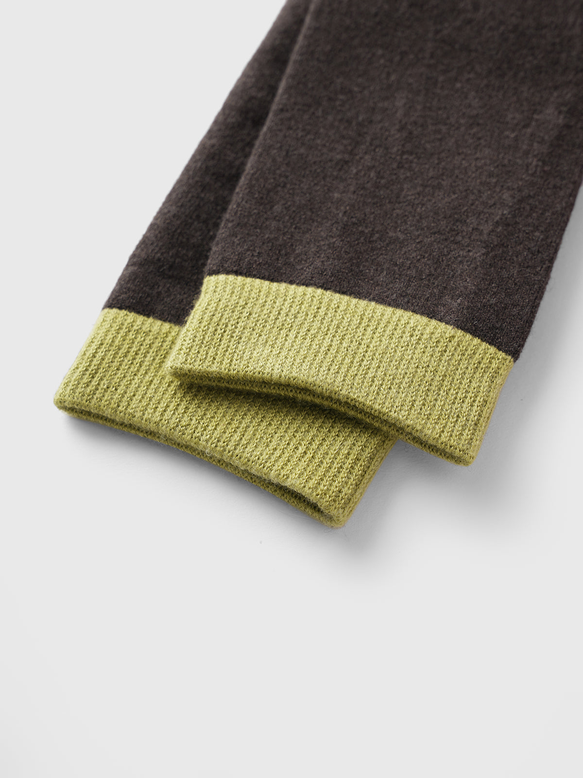 Good Omen Colorblock Socks – Green Purple Brown