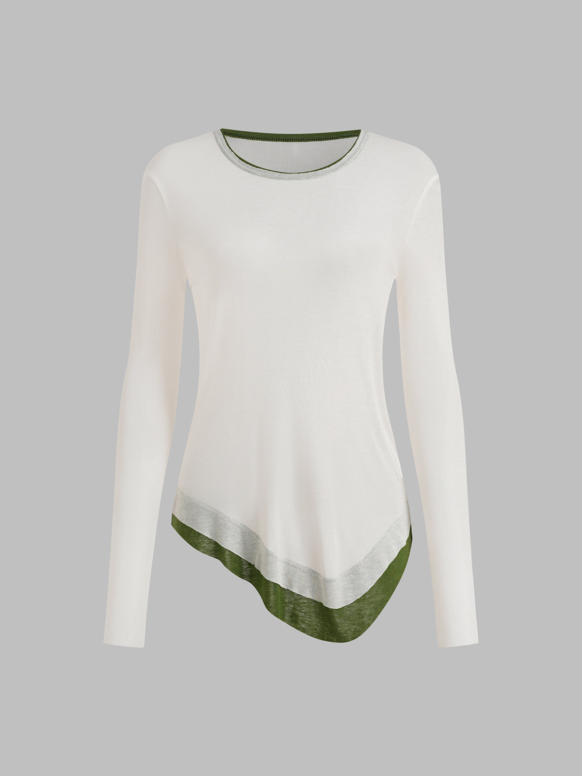 Double Life Sleeve Top - White Olive
