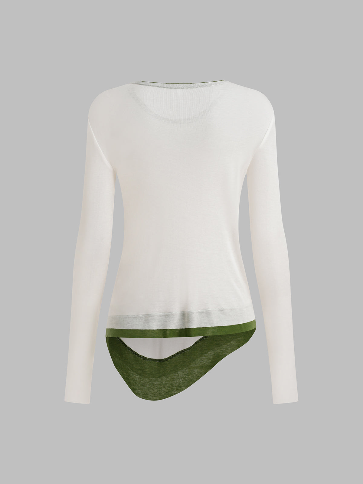 Double Life Sleeve Top - White Olive