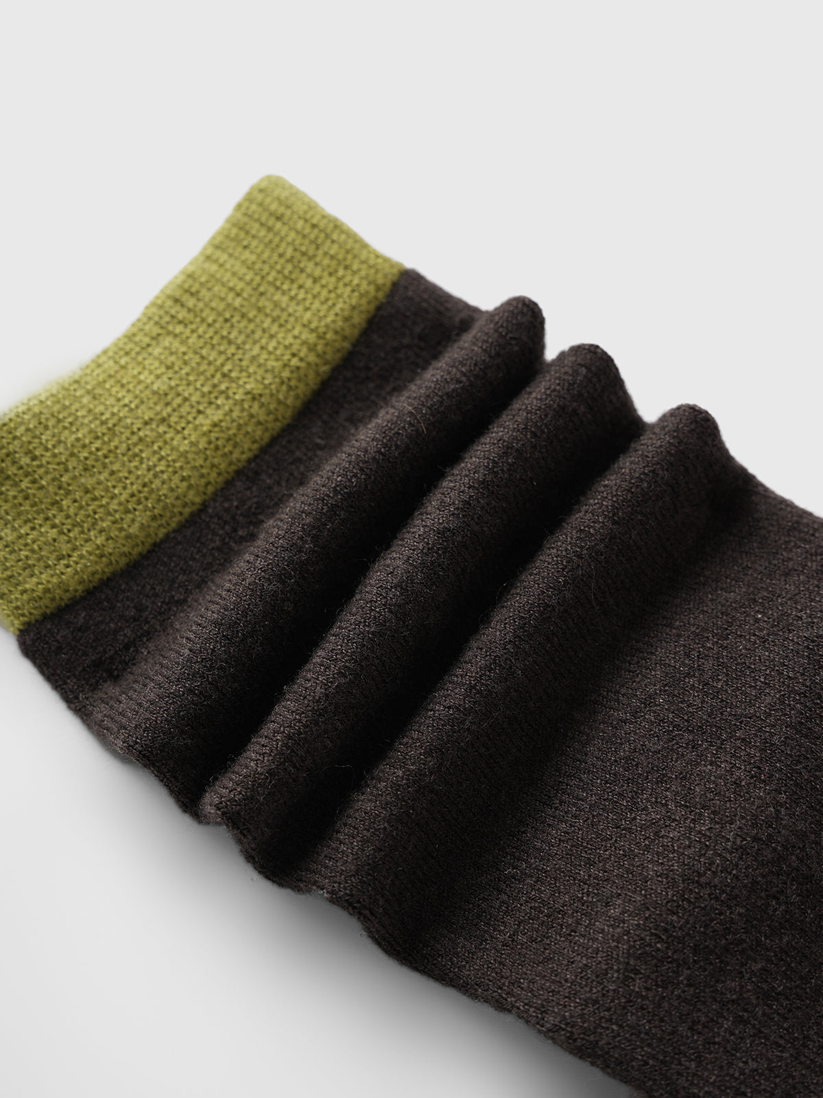 Good Omen Colorblock Socks – Green Purple Brown