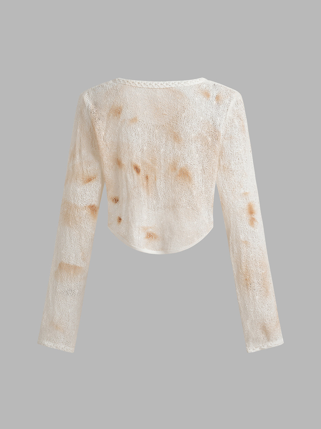 Cake Collapse Sleeve Top - Ivory Blush