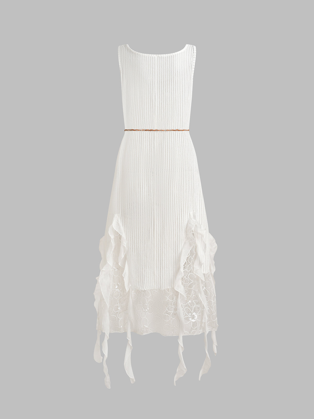 Good Girl Missing Draped Dress - White White