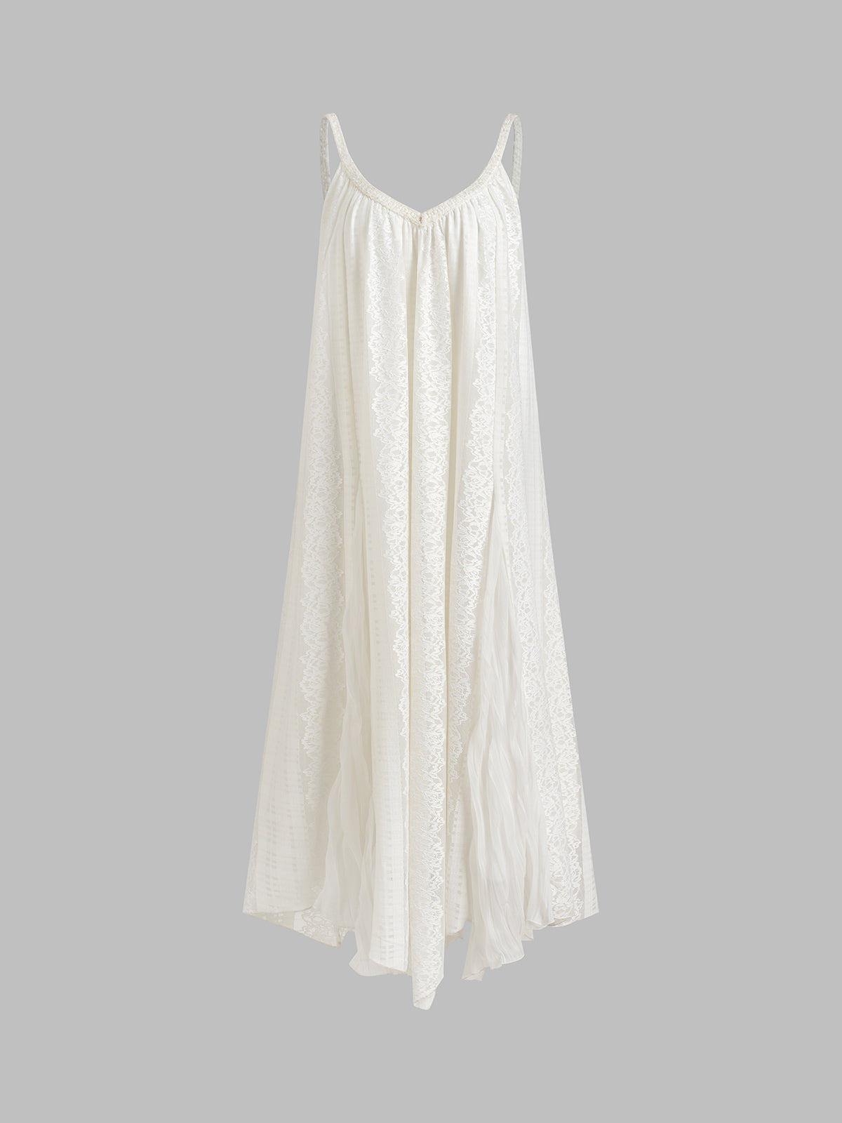 Static Veil Dress - White Moon
