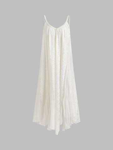 Static Veil Dress - White Moon