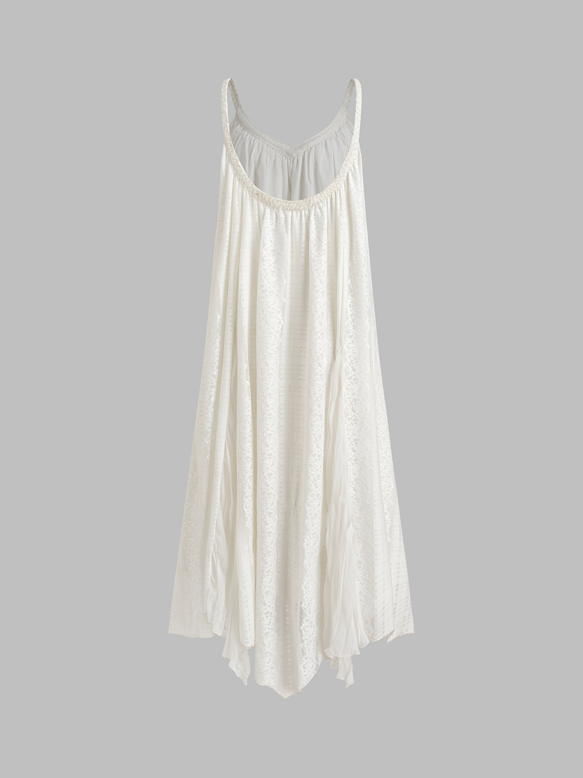 Static Veil Dress - White Moon