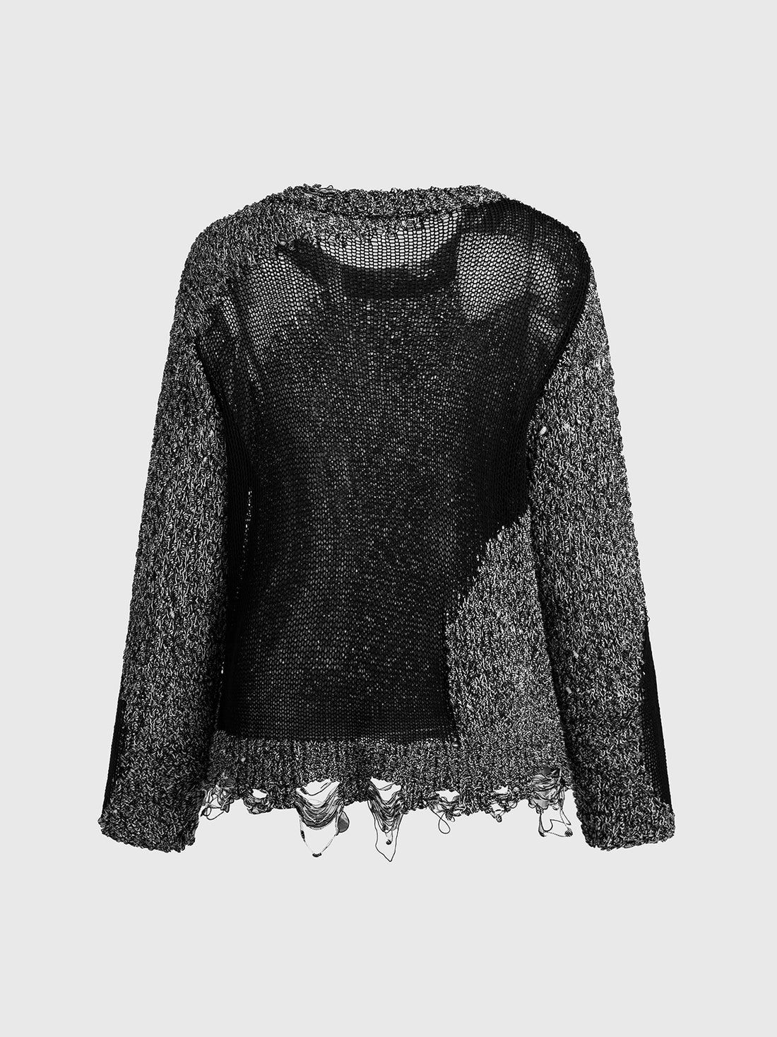 See Through Alibi Sleeve Top - Black Onyx