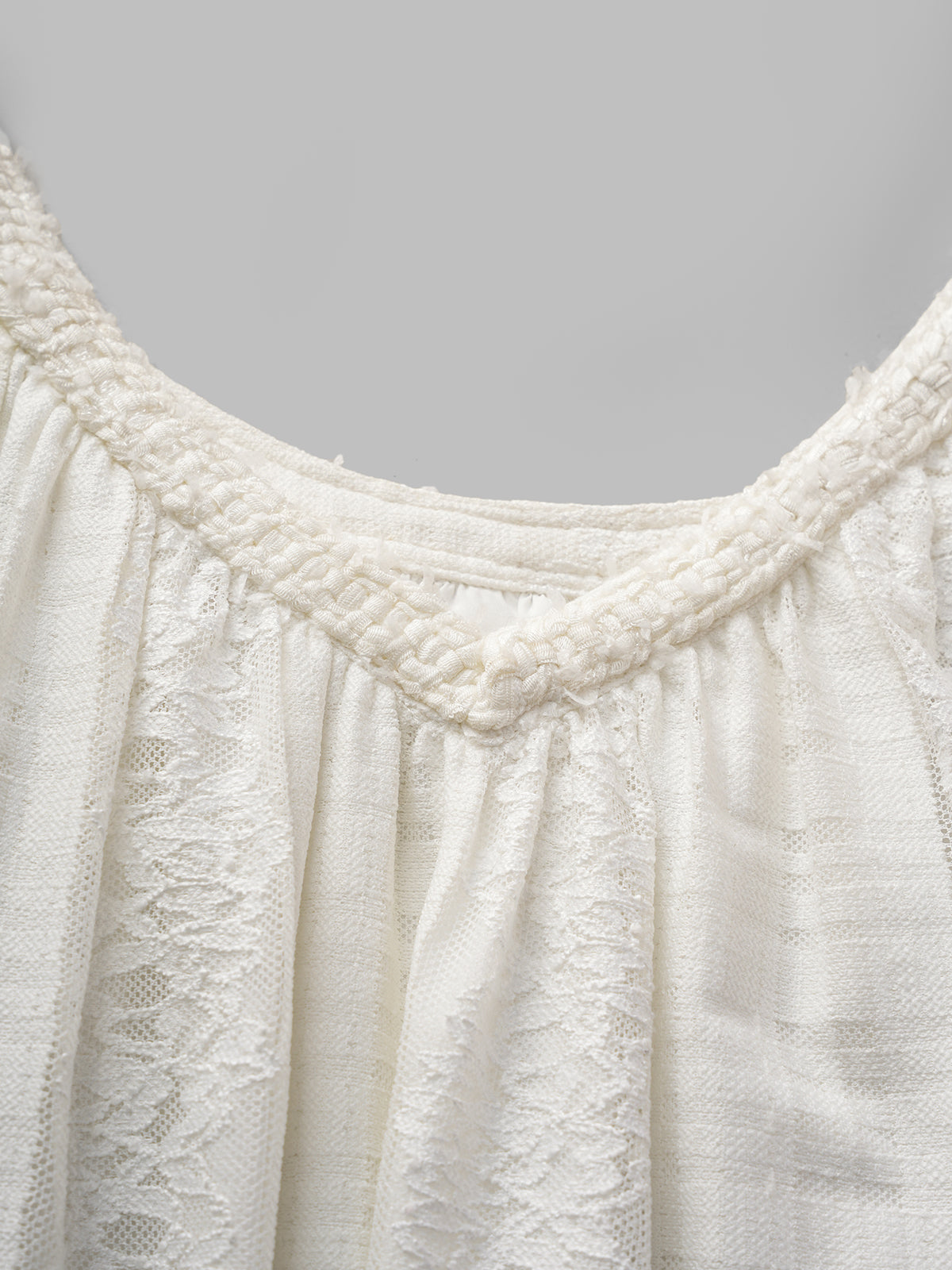 Static Veil Dress - White Moon