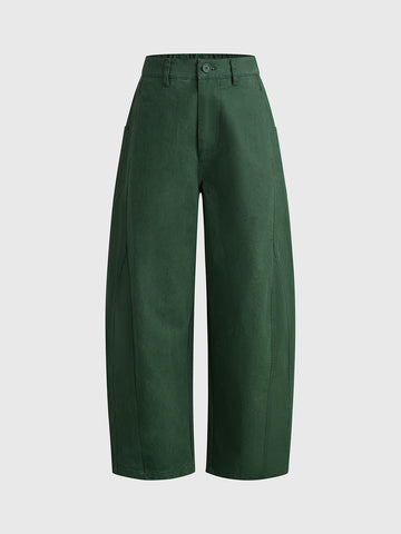 Afterparty Exit Barrel Pants - Forest Green