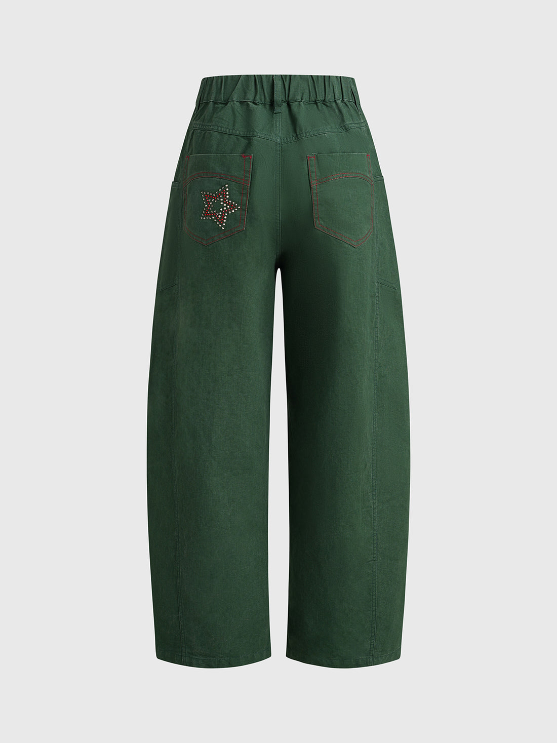 Afterparty Exit Barrel Pants - Forest Green