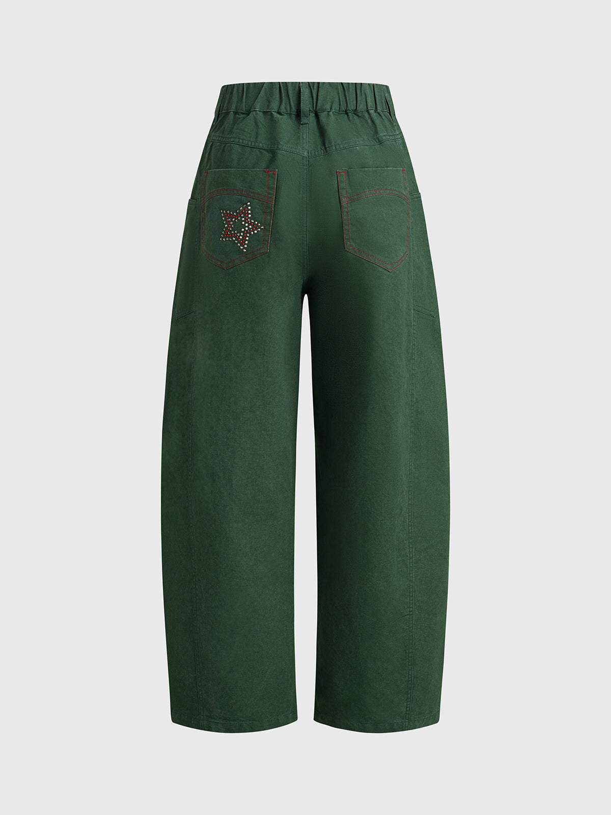Afterparty Exit Barrel Pants - Forest Green