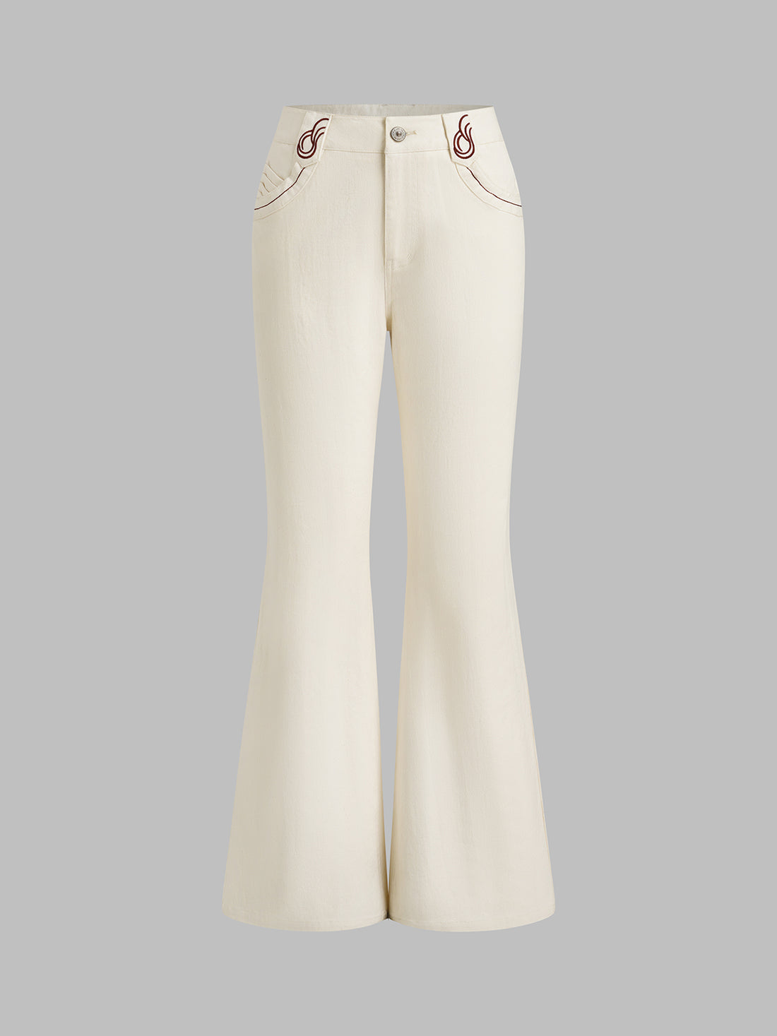 Vows in My Back Pocket Pants - Ivory White